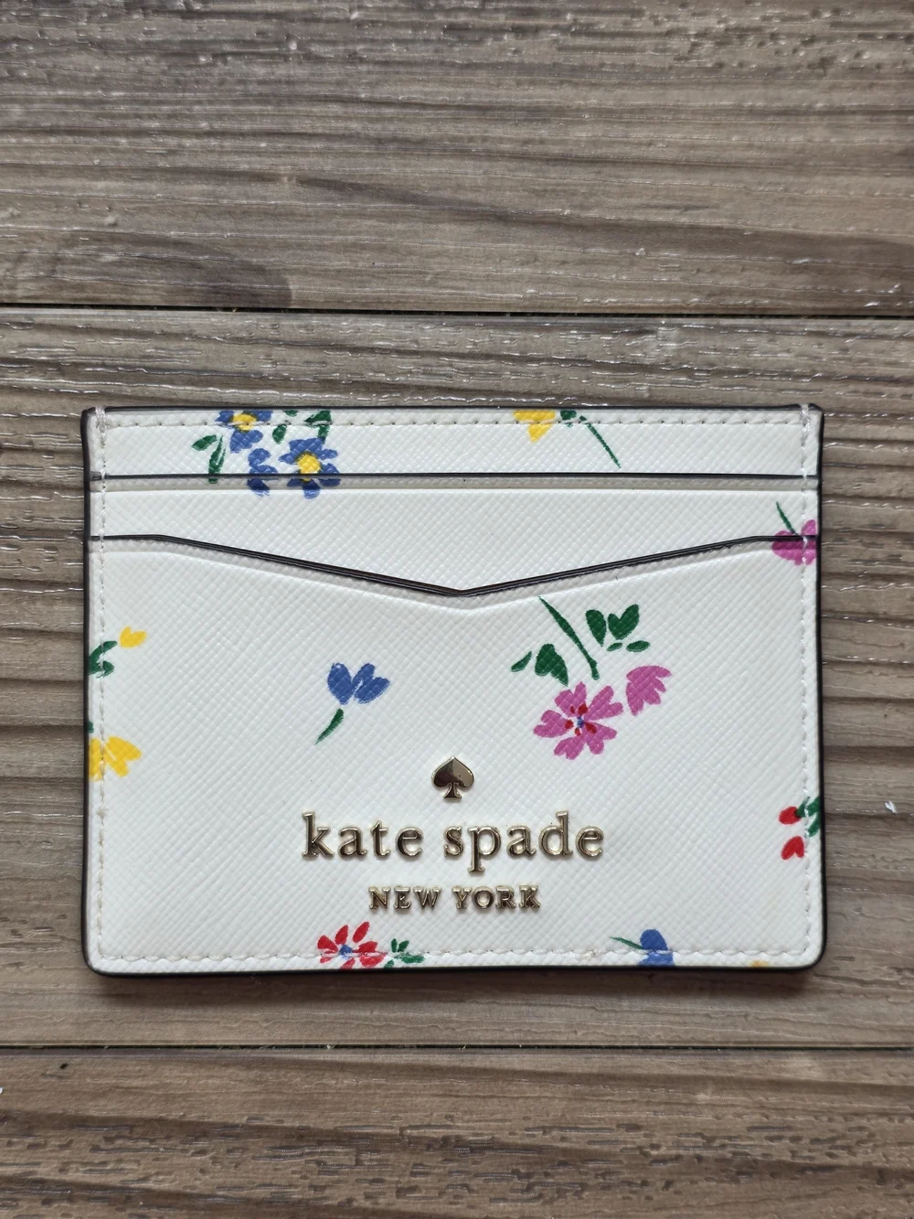 kate spade White Floral Slim Card Holder